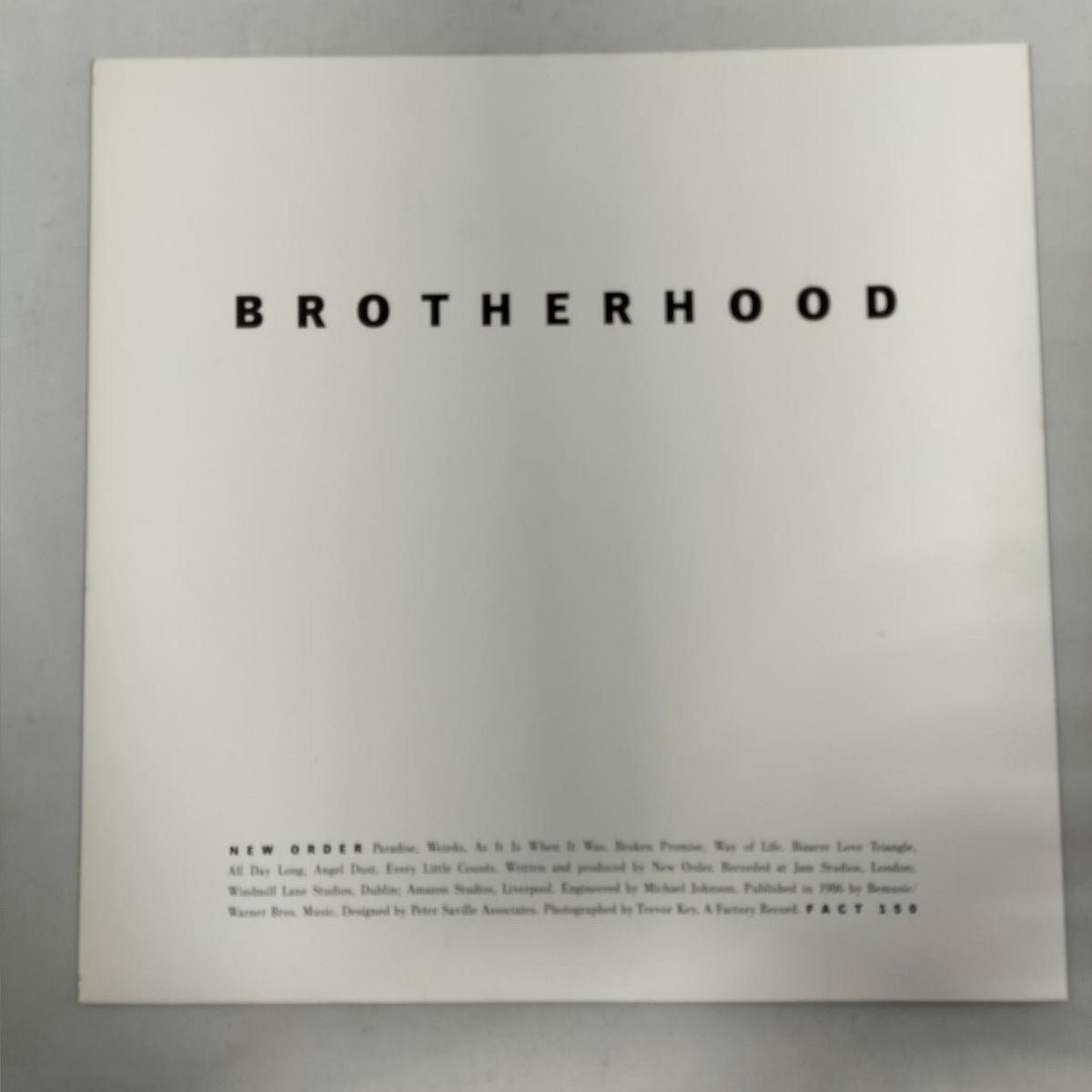 WARNER BROTHERS MUSIC Record BROTHERHOOD/FACT 150