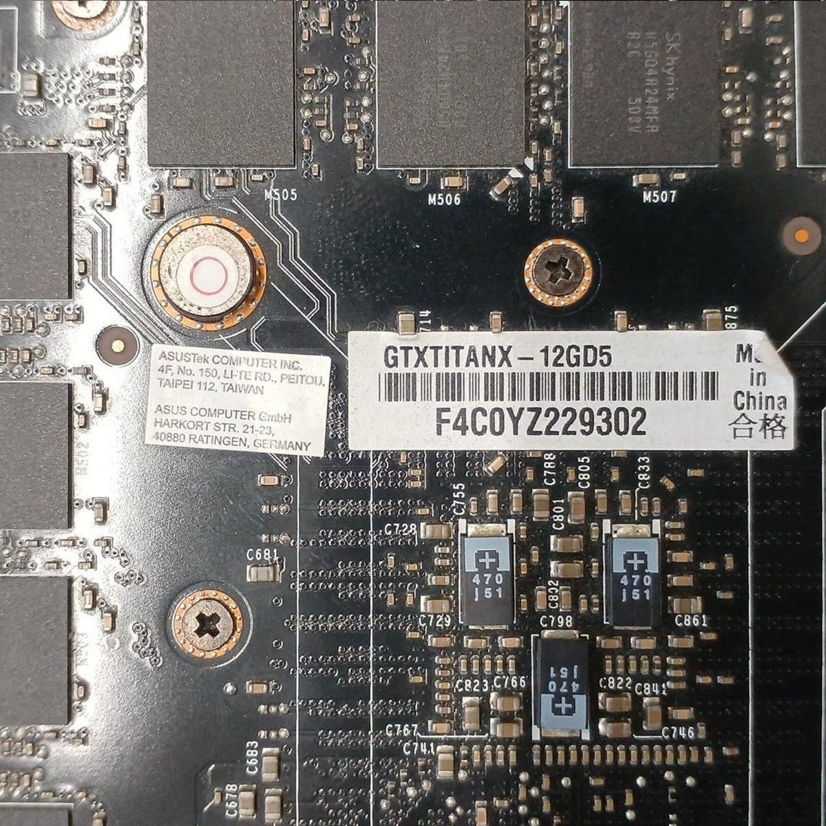 NVIDIA Graphics Card: GTX TITAN X 12GB