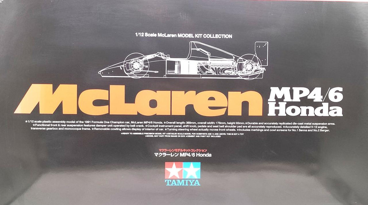 TAMIYA Plastic Model 1/12 McLaren MP4/6 HONDA - Banzai Thrifting | BanzaiHobby