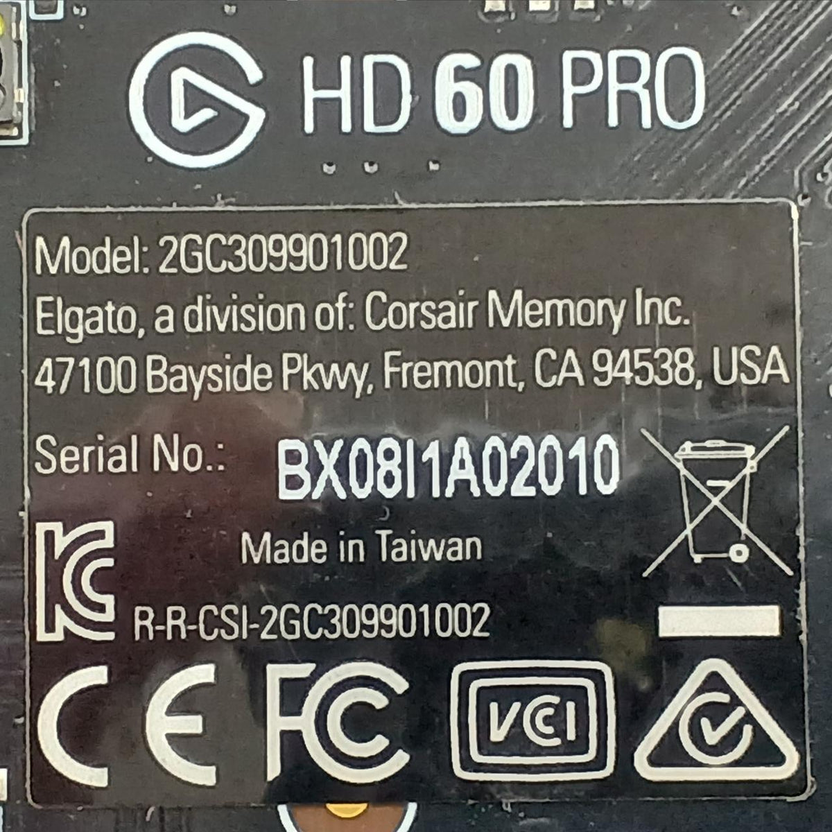 ELGATO PCIE Capture Board HD60 PRO