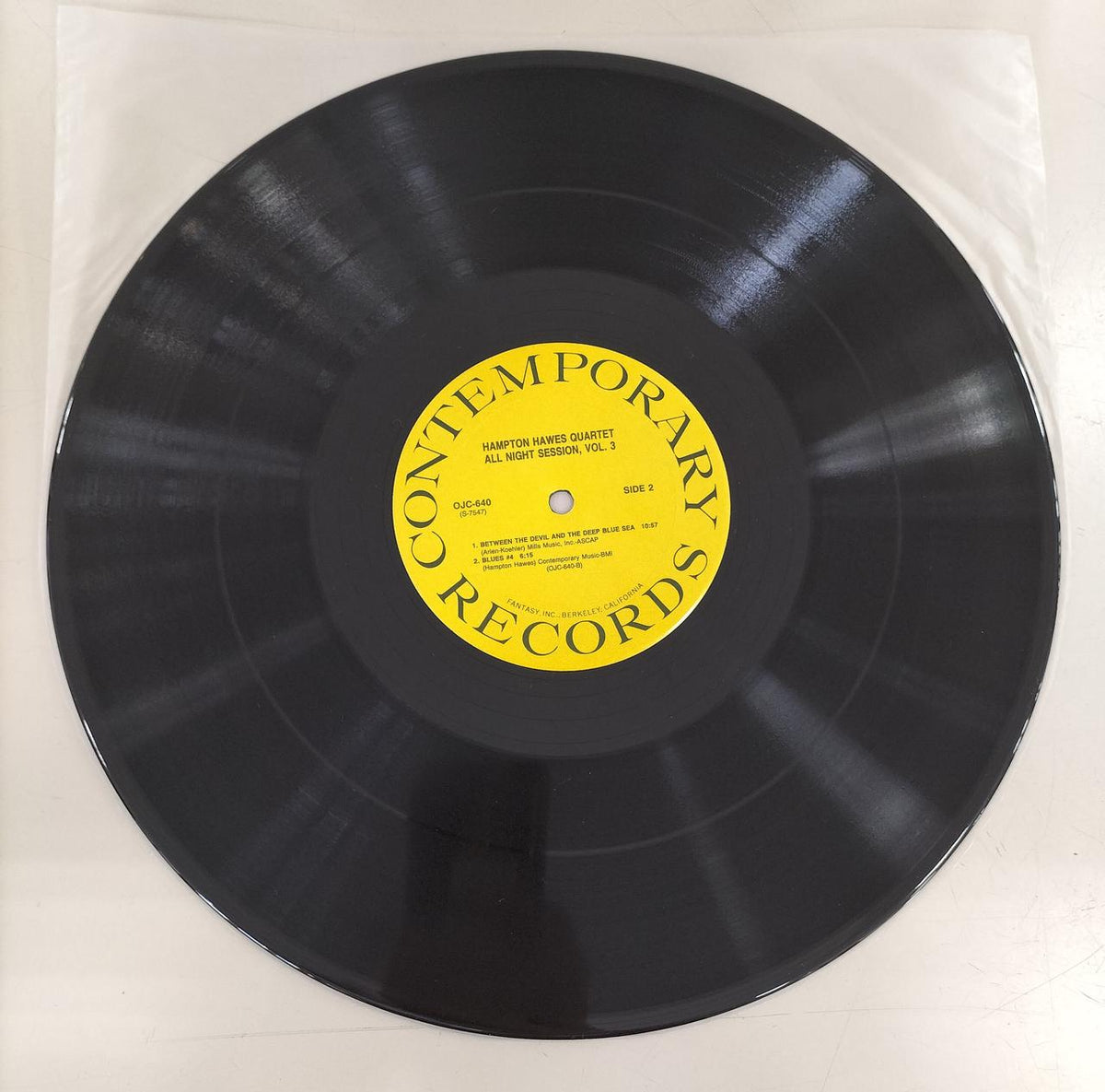 HAMPTON HAWES QUARTET Record: ALL NIGHT SESSION VOL.3