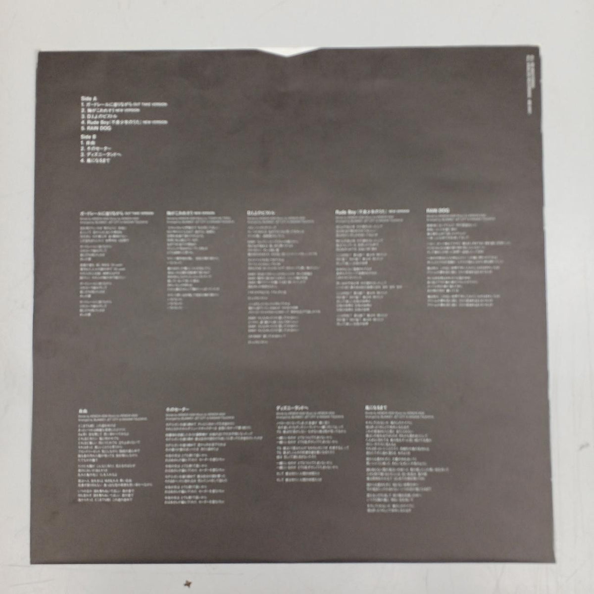 TOSHIBA LP record BLANKY JETTCITY HE SIX ANALOG