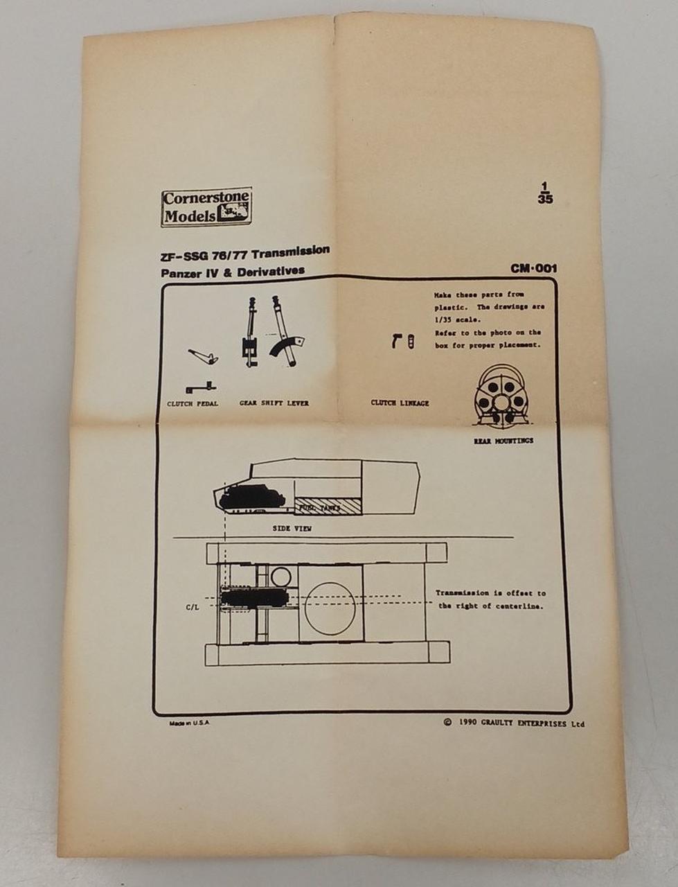 Corner Stone Model Panzer IV 4-piece set 1/35 scale - Banzai Thrifting | BanzaiHobby