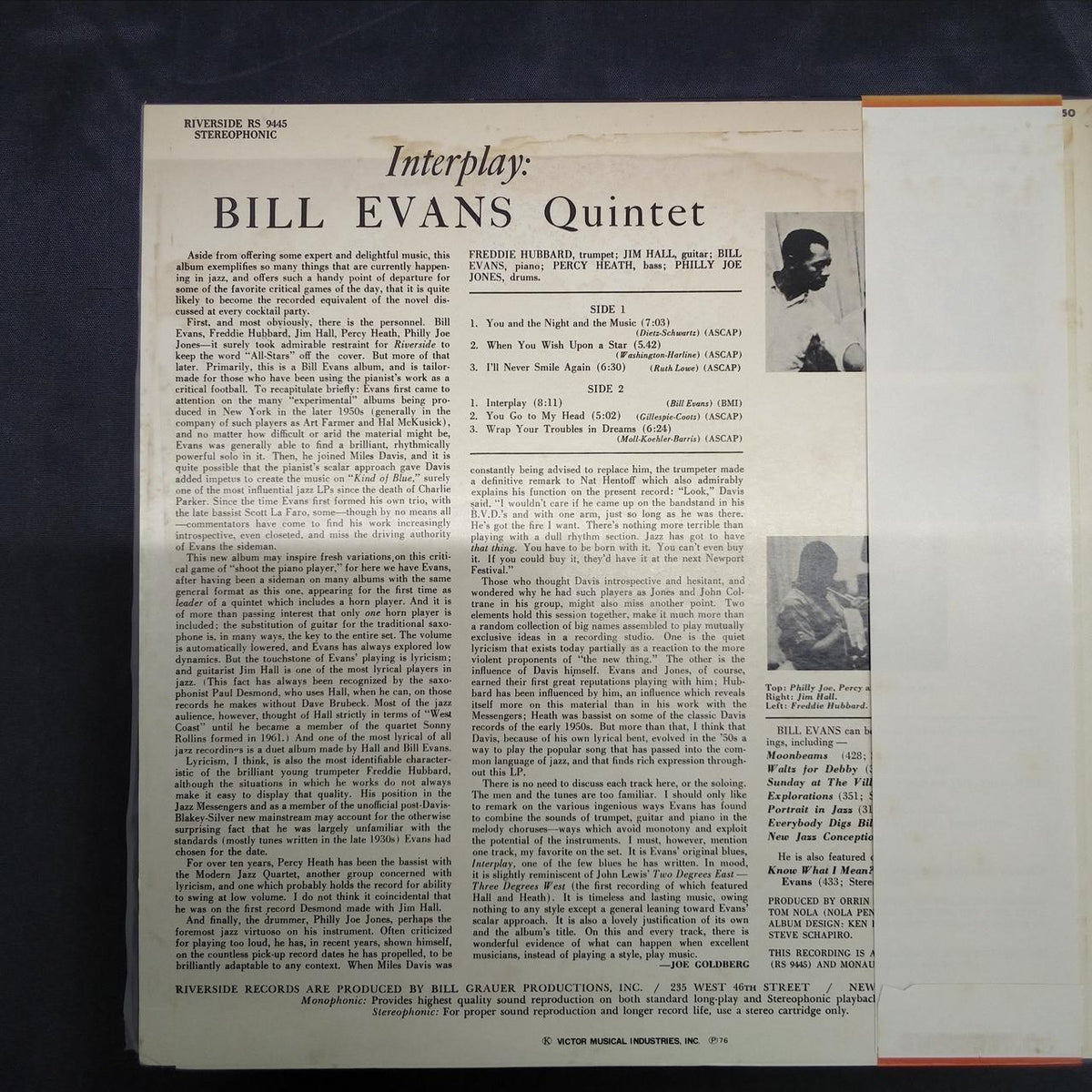RIVERSIDE EX BILLEVANS QUINTET/INTERPLAY SMJ-6150