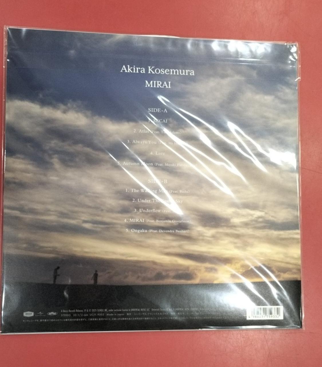 Universal Music LP Record Akira Kosemura/MIRAI (First Press Limited Edition)