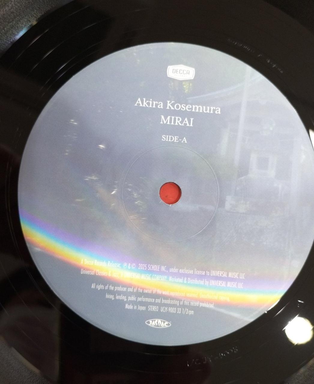 Universal Music LP Record Akira Kosemura/MIRAI (First Press Limited Edition)