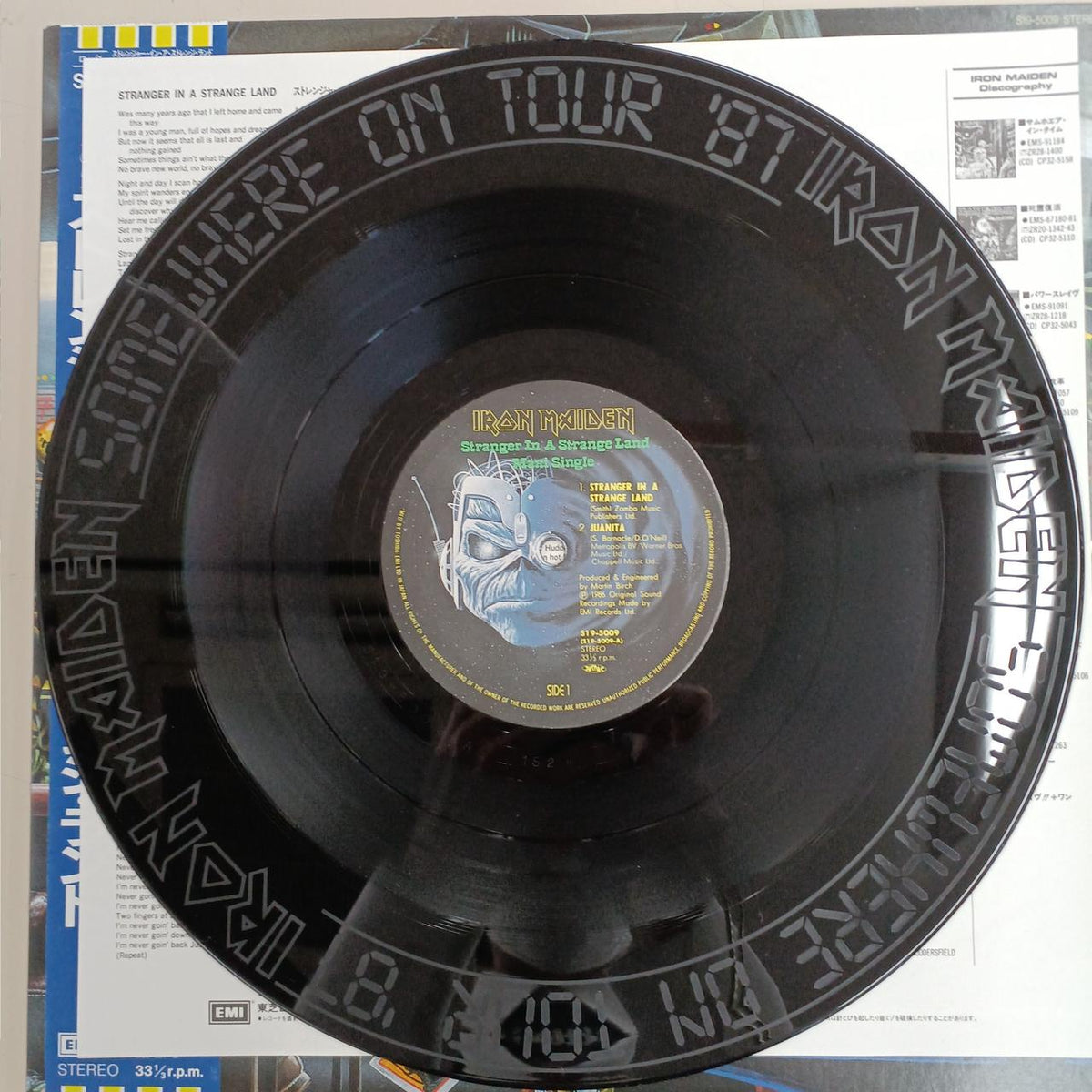 Toshiba EMI Iron Maiden LP Stranger in Strangeland