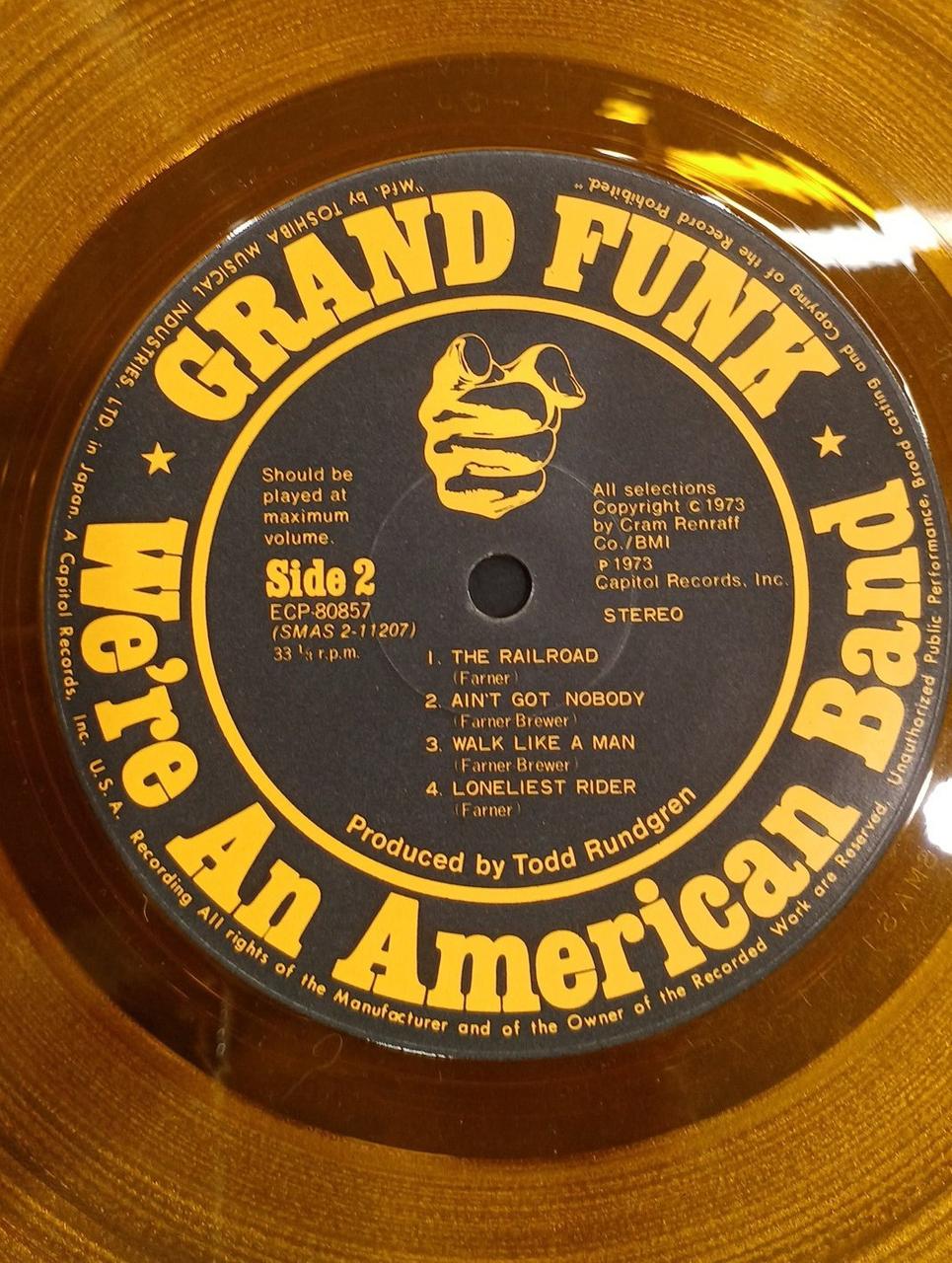 Toshiba Musical Industries LP Record American Band / Grand Funk Railroad