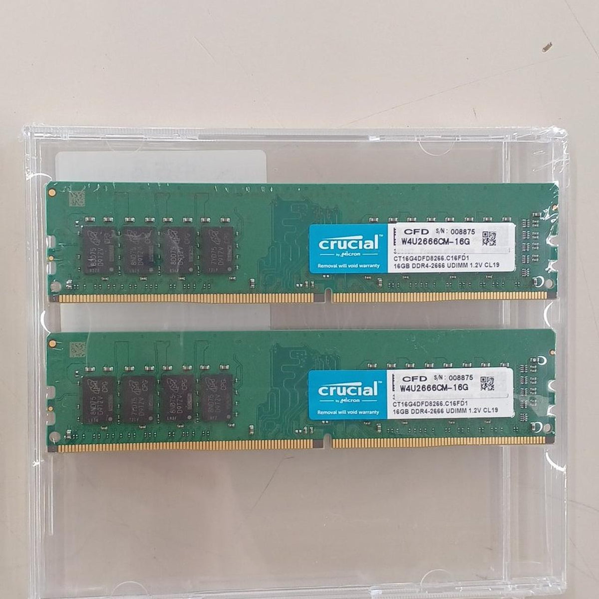 CRUCIAL DDR4 Memory (16GB x 2 sticks) CT16G4DFD8266C16FD1