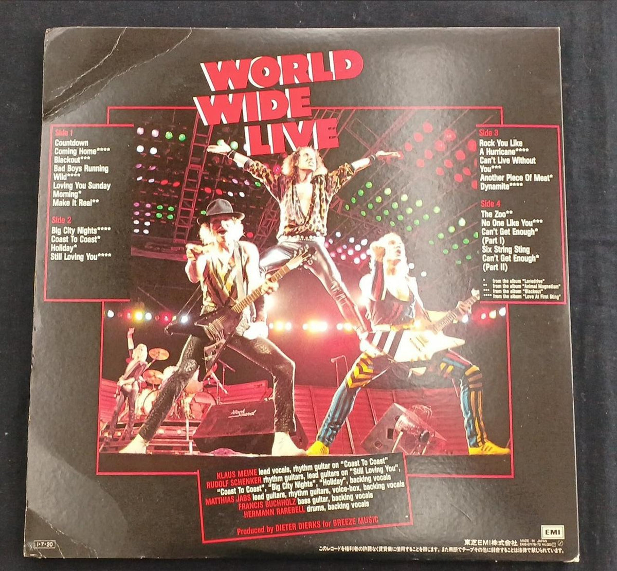 Toshiba EMI LP Record / SCORPIONS WORLD WIDE LIVE