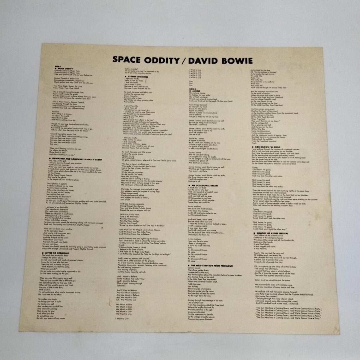 VICTOR LP Record / RCA-6067 David Bowie / Space Oddity
