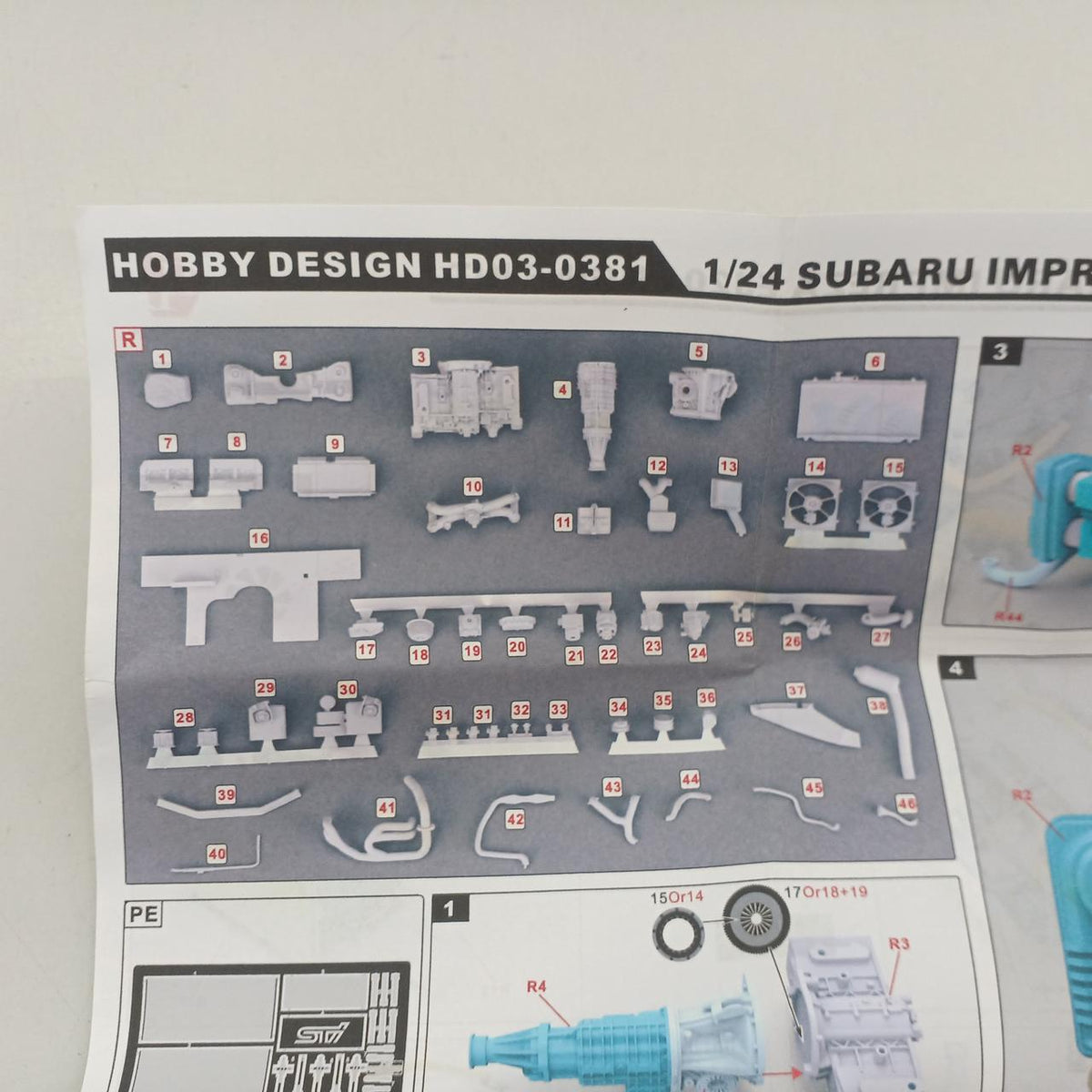 HOBBY DESIGN Resin Kit HD03-0381 Subaru Impreza EJ20 Engine - Banzai Thrifting | BanzaiHobby