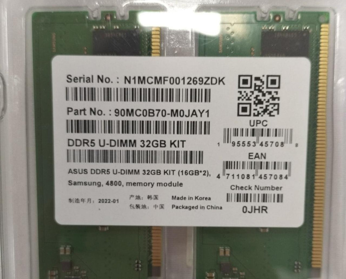 ASUS Memory: 90MC0B70-M0JAY1