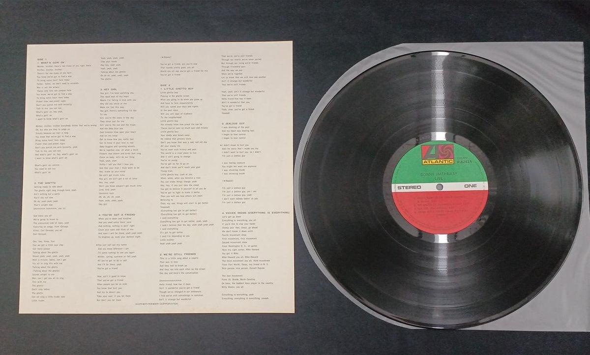 Warner Pioneer/ATLANTIC LP Record / Danny Hathaway Live