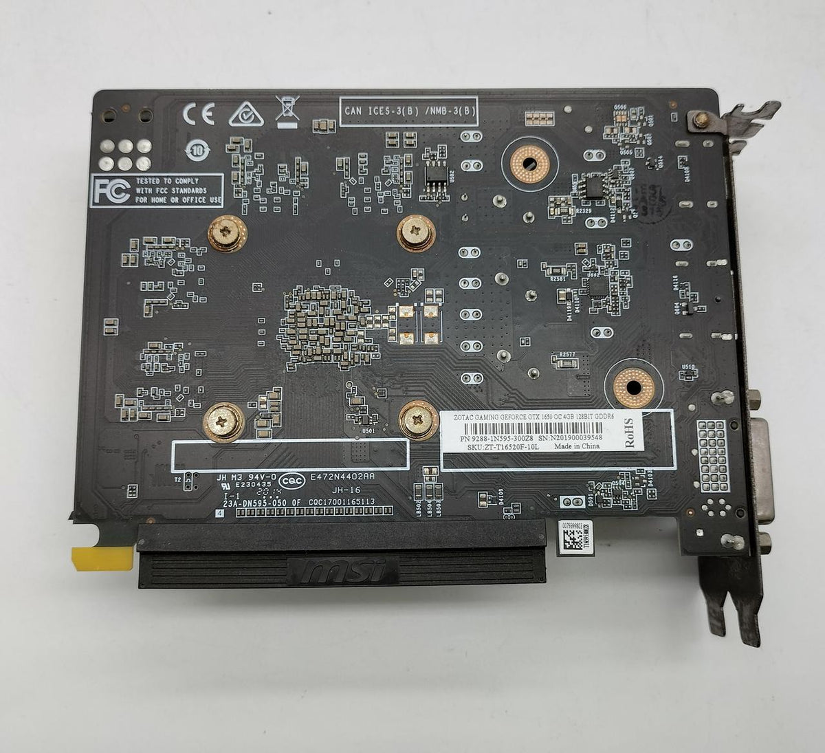 ZOTAC Graphics Card GTX1650 OC 4GB