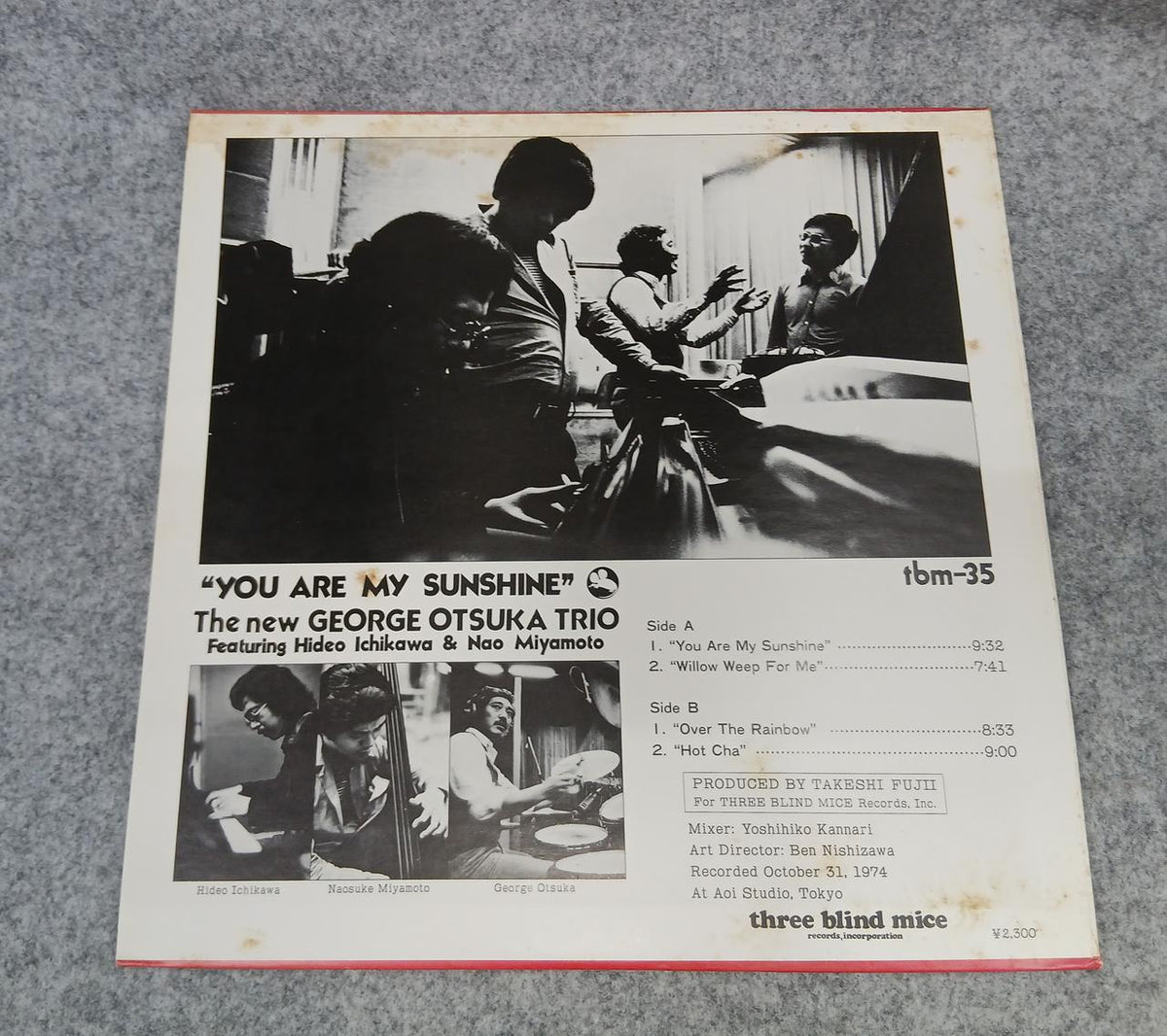 THREE BLIND MICE LP record "YOU'RE MY SUNSHINE"