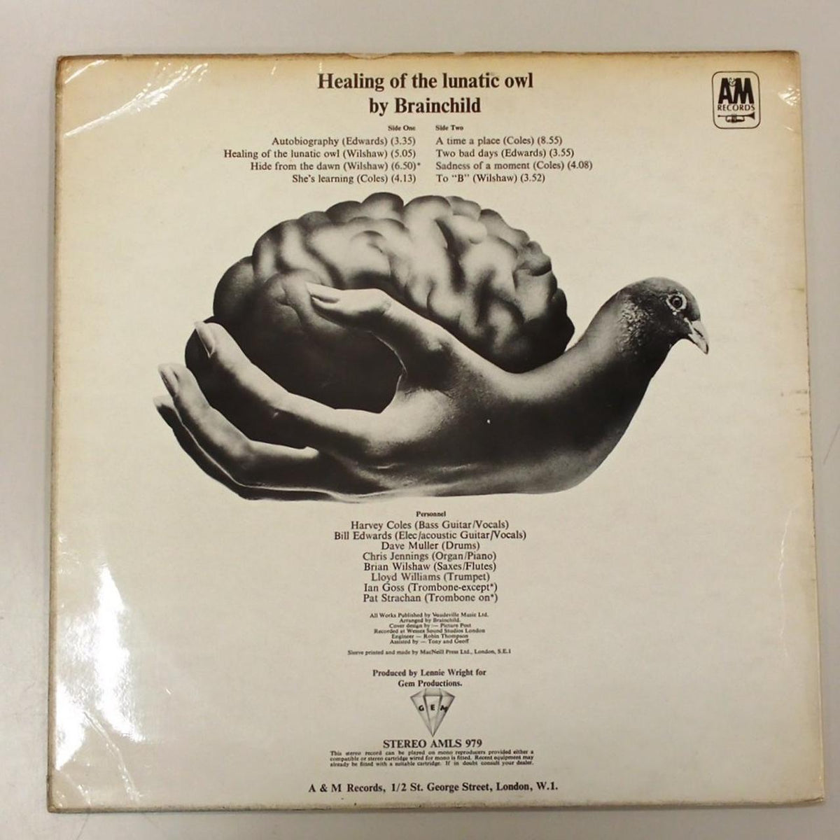 A&M RECORDS BRAINCHILD/HEALING OF THE LUNA AMLS979