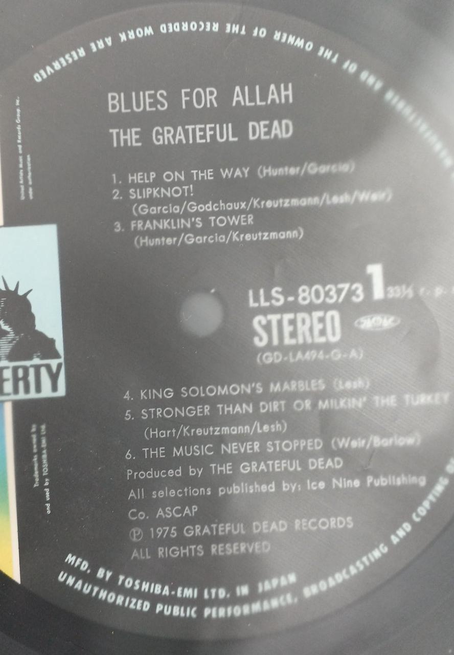 LIBERTY LP Record THE GRATEFUL DEAD / BLUES FOR