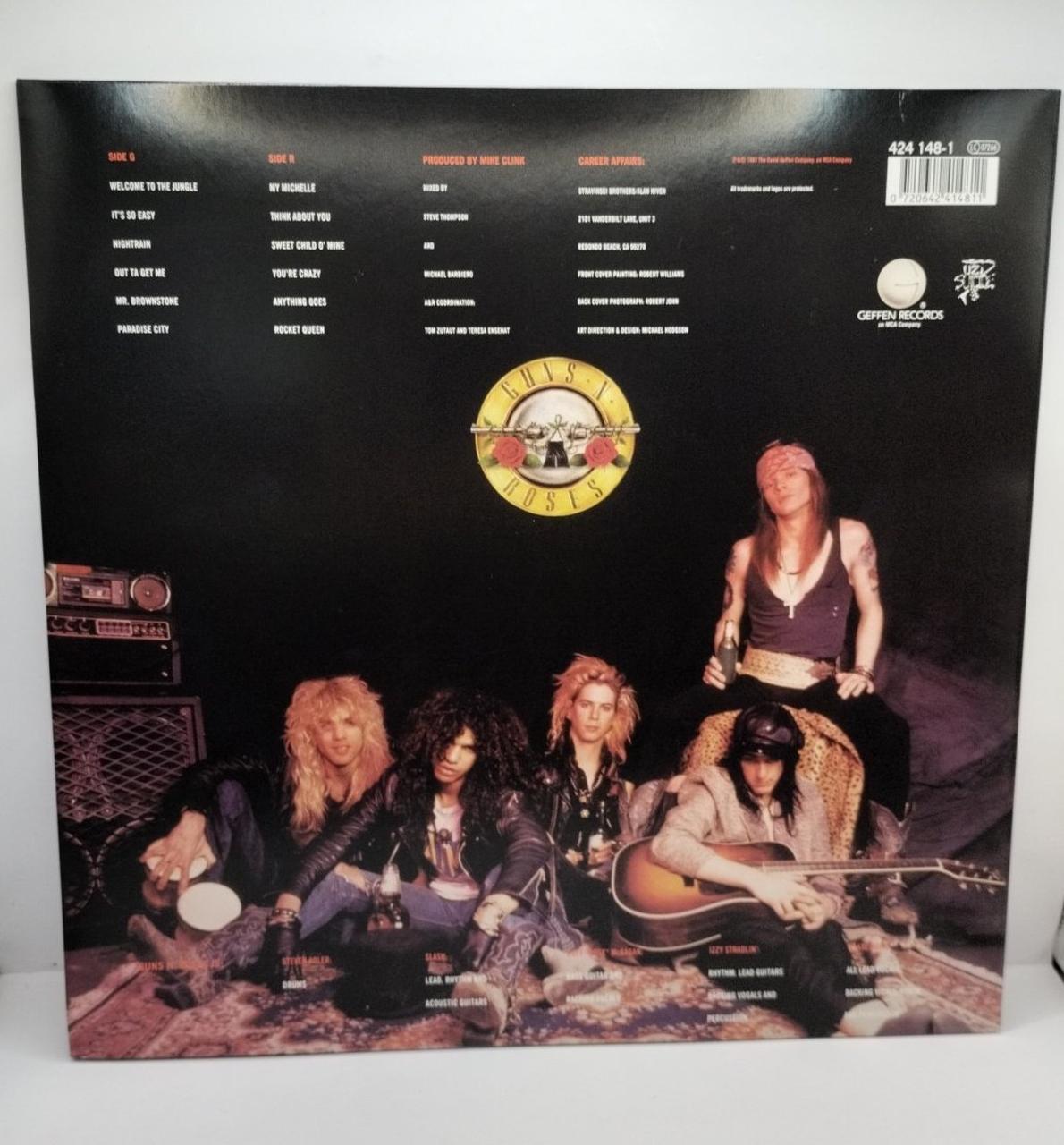 GEFFEN APPETITE FOR DESTRUCTION LP Record