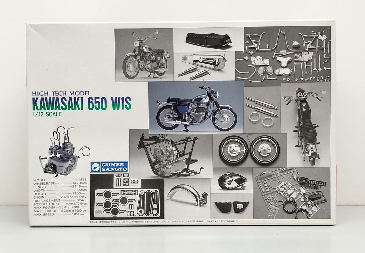 Gunze Sangyo 1/12 HIGH-TECH MODEL KAWASAKL 650 W1S
