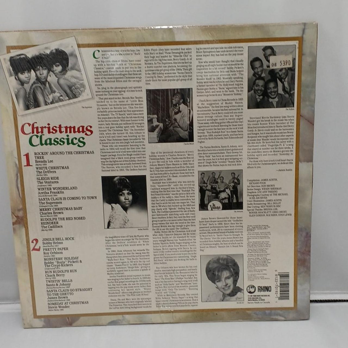 RHINO RECORDS LP Record VARIOUS / CHRISTMAS CLASSICS