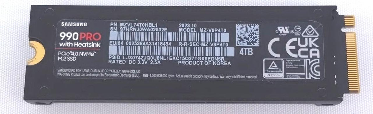 SAMSUNG SSD 990PRO Heatsink Model