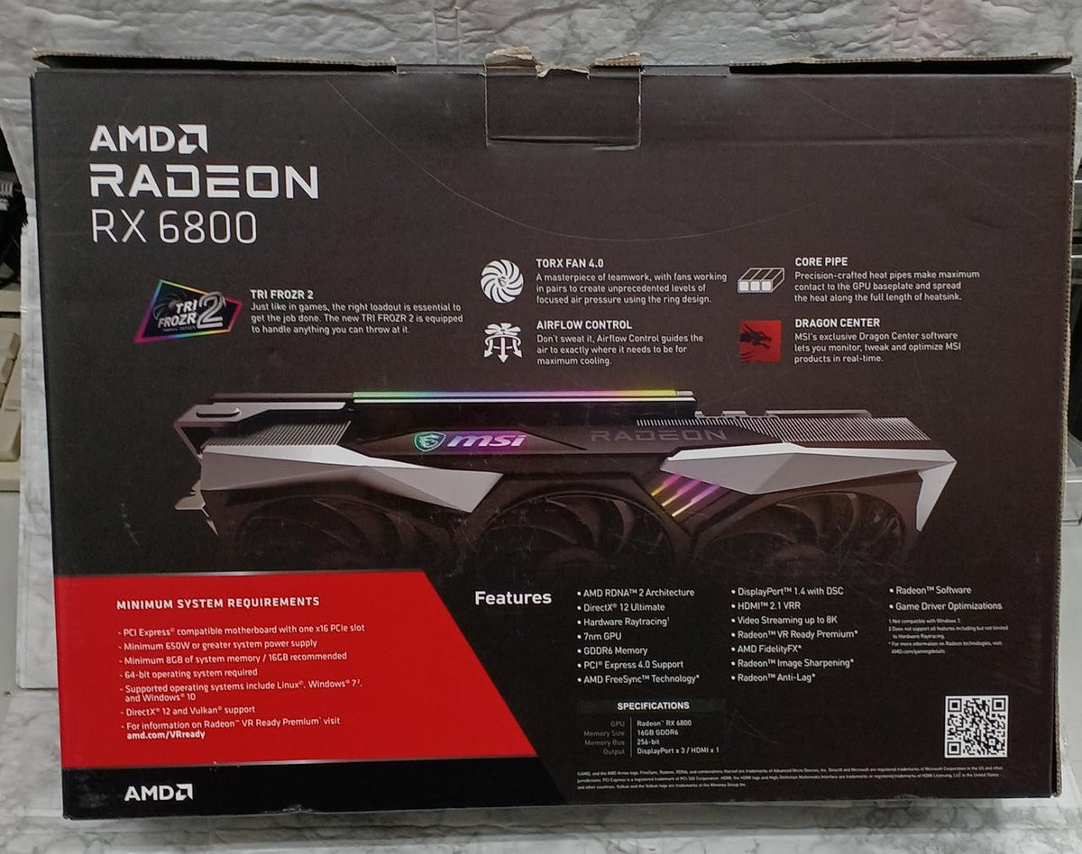 MSI Graphics Card RADEON RX6800 GAMING X TRIO