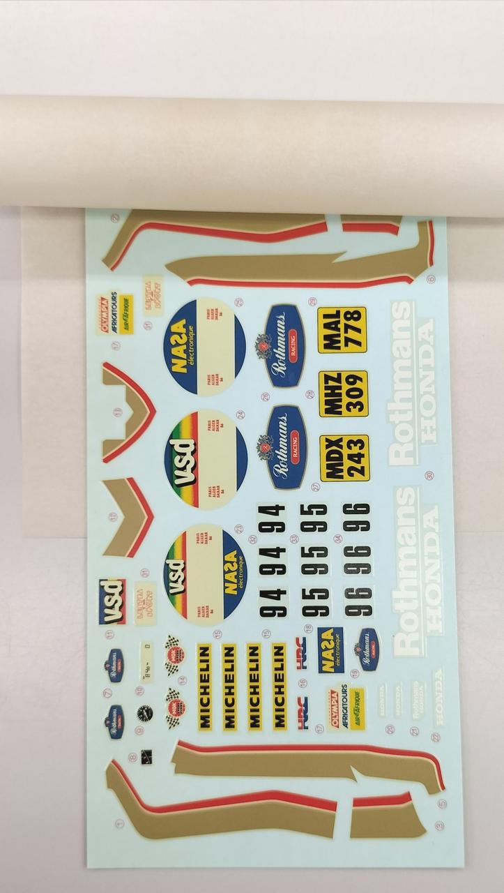 TAMIYA 1/12 NXR750 Paris-Dakar Rally Winner Car 14054 NO.54