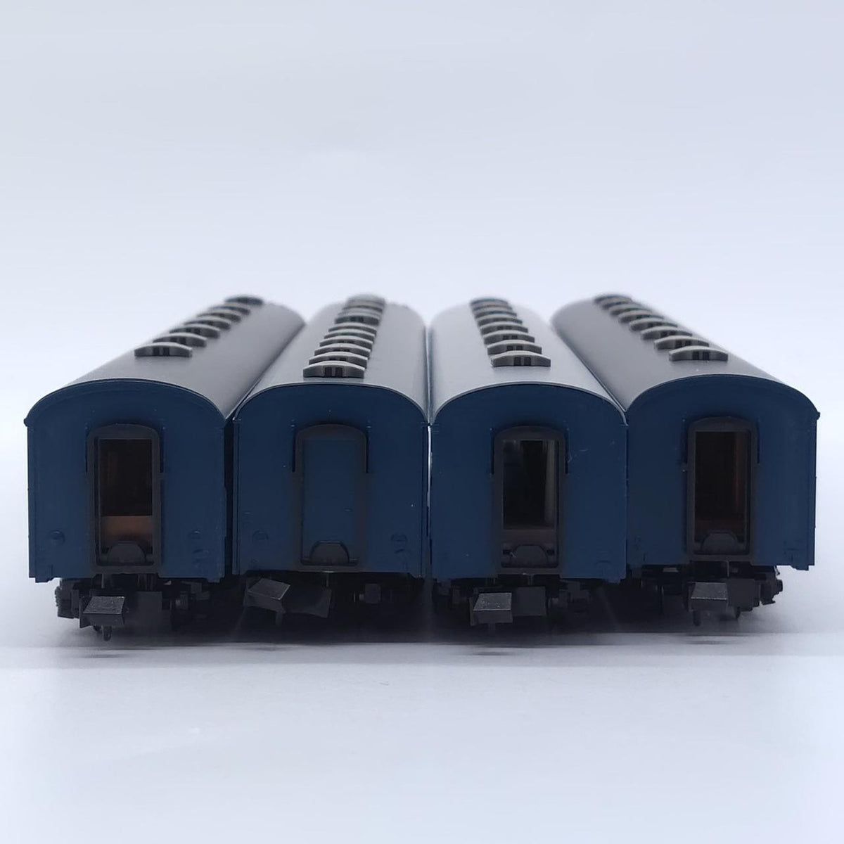 KATO N Gauge Old Model Passenger Cars 4-Car Set (Blue) - Banzai Thrifting | BanzaiHobby