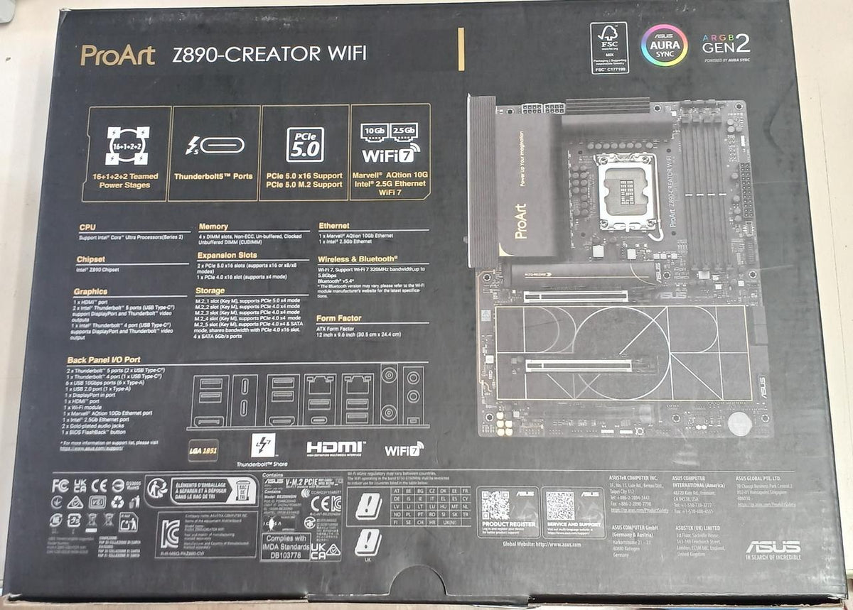 ASUS Motherboard PROART Z890-CREATOR WIFI