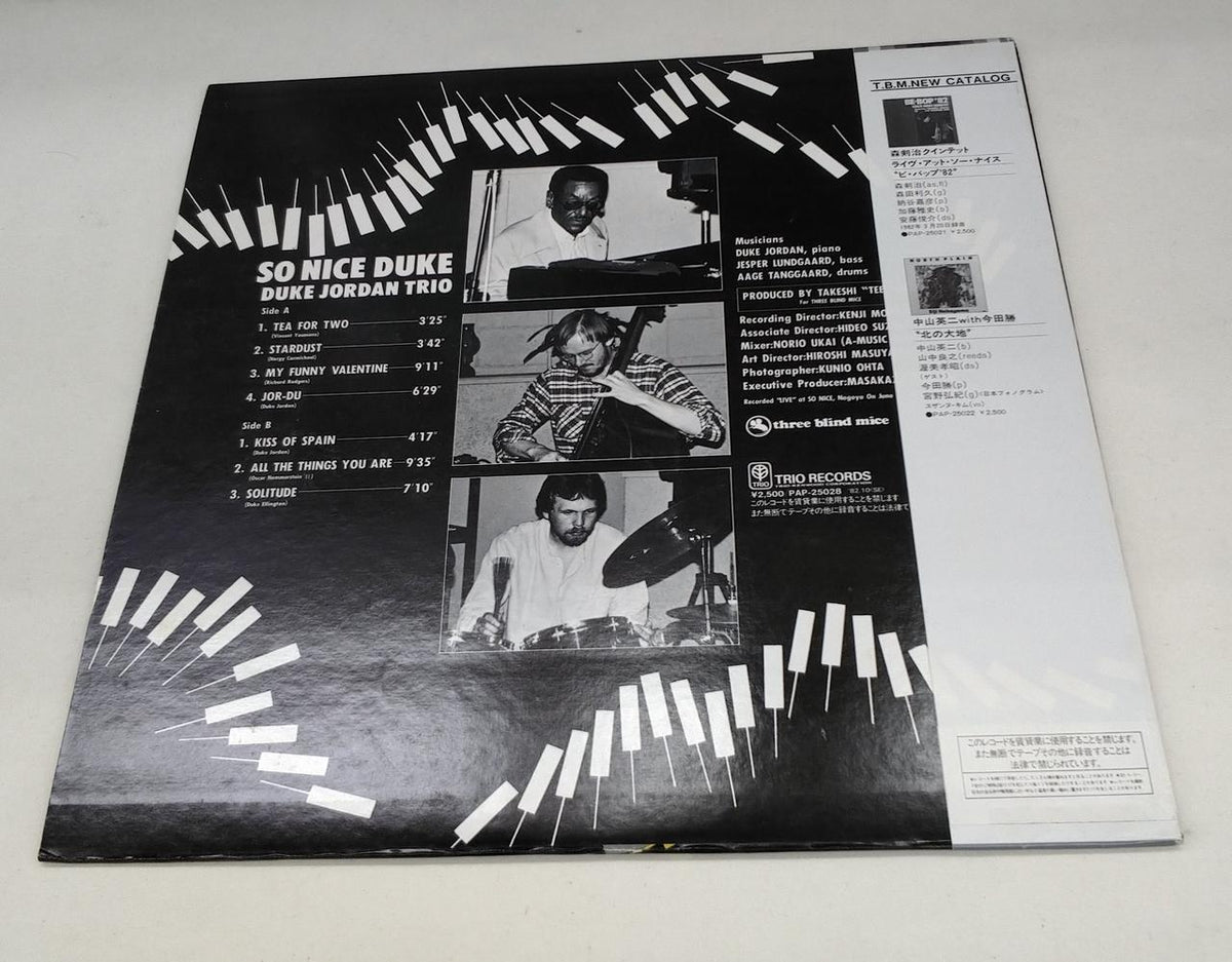 THREE BLIND MICE LP Duke Jordan Trio / Sonnice Duke