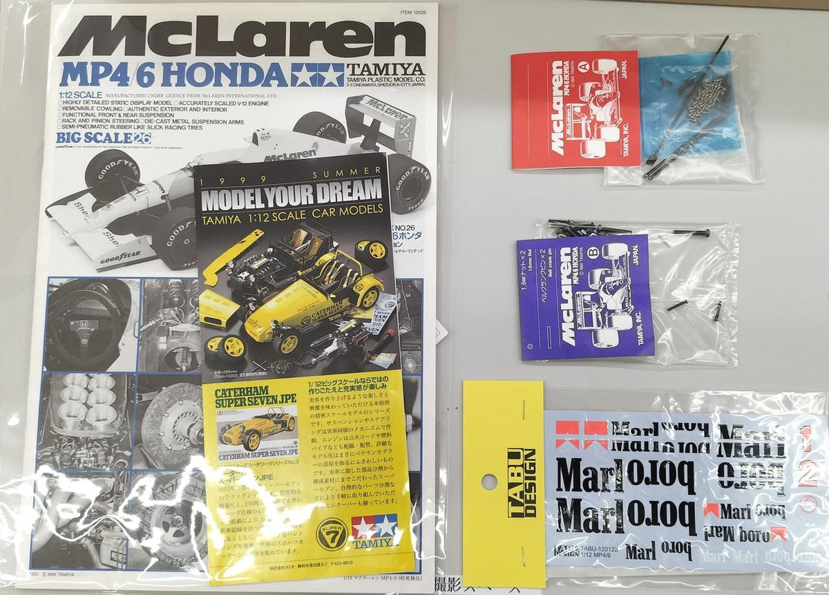 TAMIYA McLaren MP4/6 Honda 1/12 Scale Model - Banzai Thrifting | BanzaiHobby