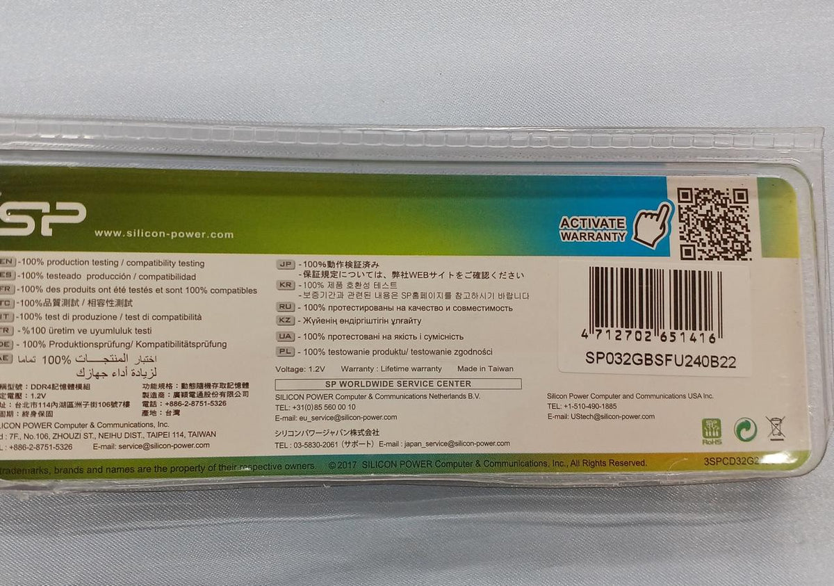 SILICON POWER DDR4 SP016GBSFU240B02 - Banzai Thrifting | BanzaiHobby