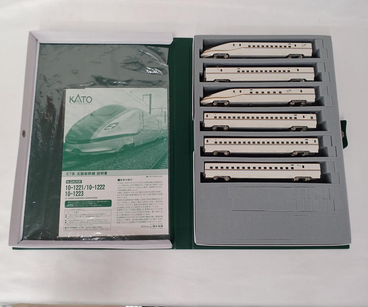 KATO N Gauge E7 Series Hokuriku Shinkansen Basic and Expansion Sets A and B 12-Car Set - Banzai Thrifting | BanzaiHobby