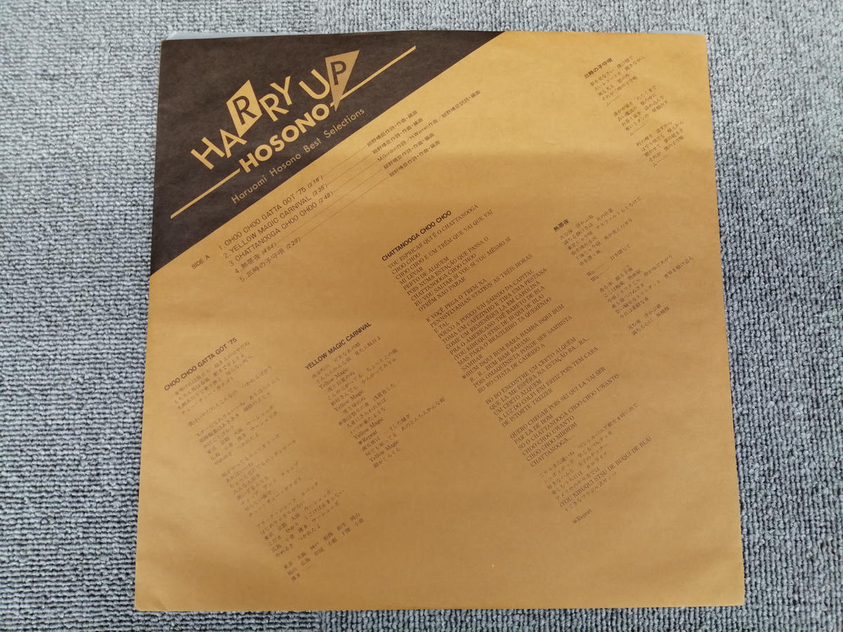 Haruomi Hosono Record HARRY UP HOSONO