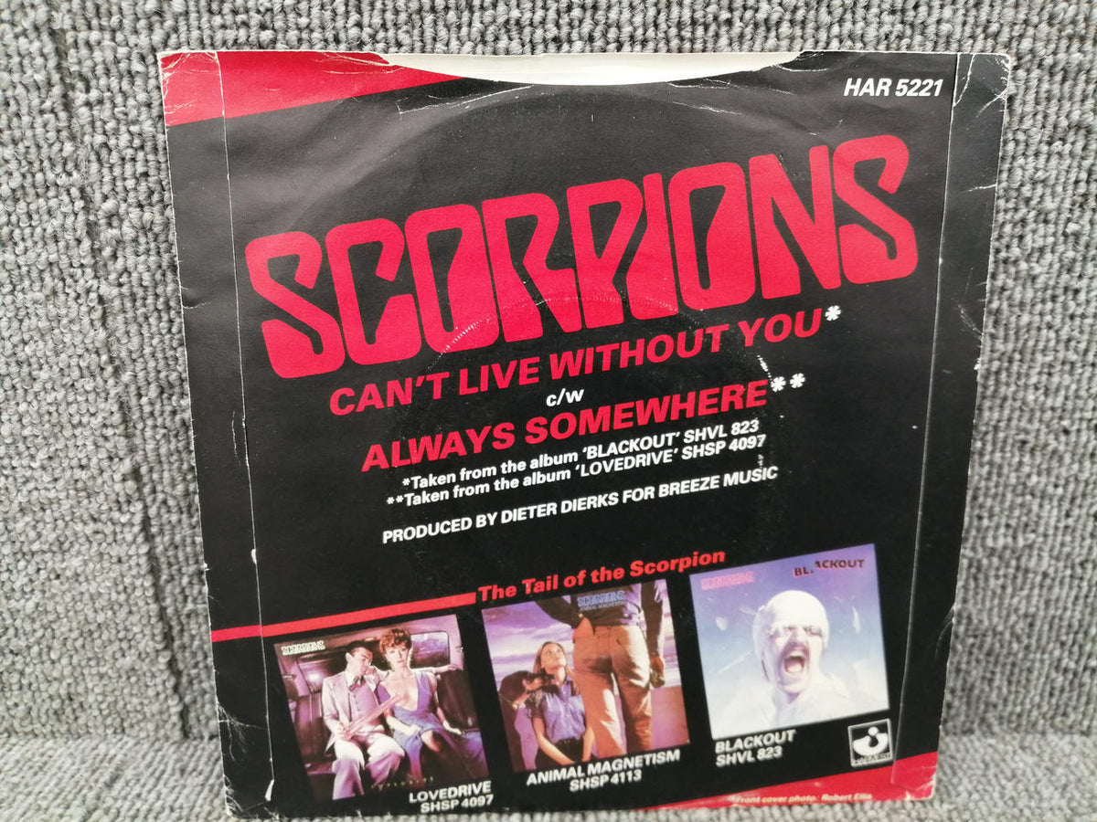 HARVEST EP SCORPIONS/CAN'T LIVE WITHOUT