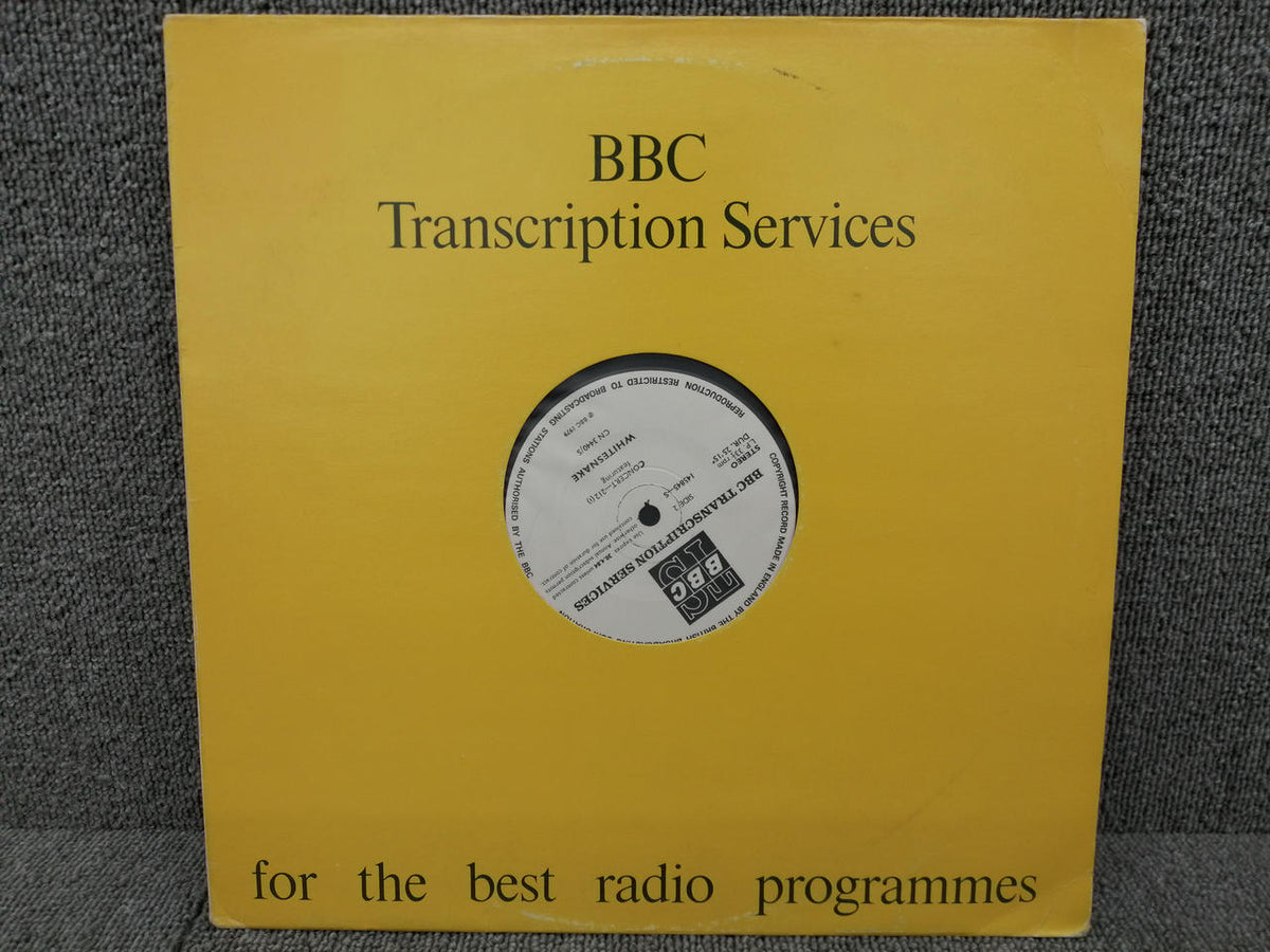 BBC TRANSCRIPTION SERVICES Analog Record WHITESNAKE / IN CONCERT-212