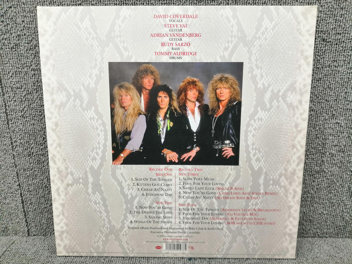 RHINO RECORDS Analog Record WHITESNAKE/SLIP OF THE TONGU