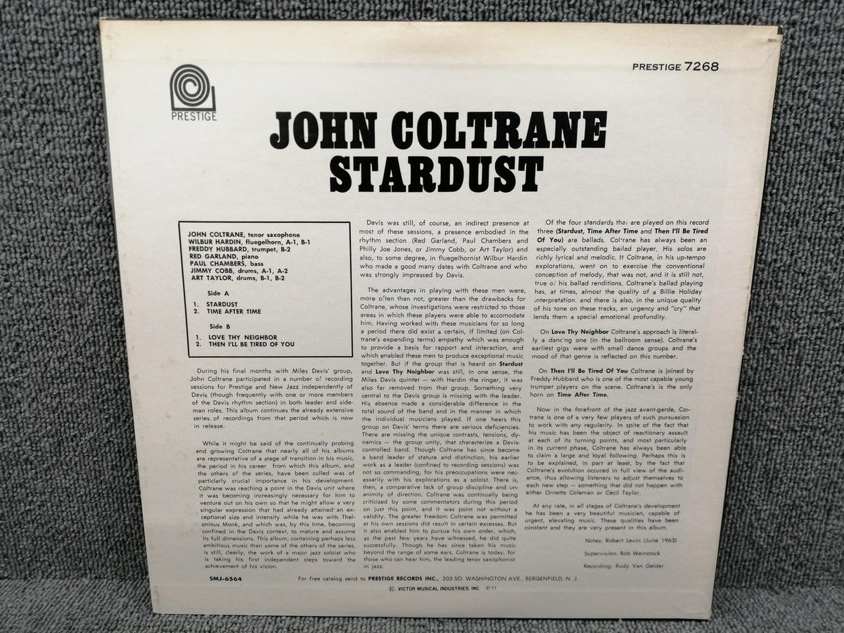 PRESTIGE Analog Record JOHN COLTRANE/STARDUST