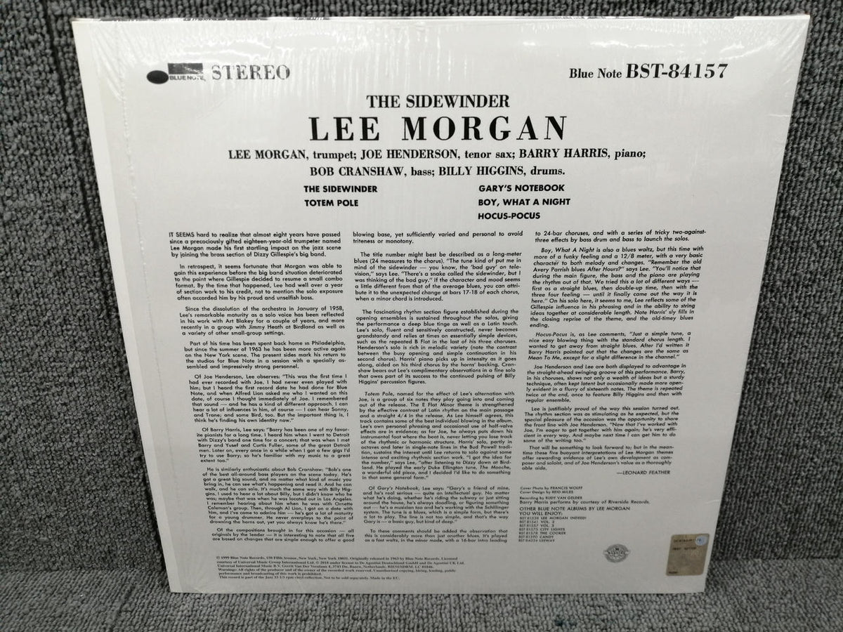 BLUE NOTE LEE MORGAN/THE SIDEWINDER BST 84157