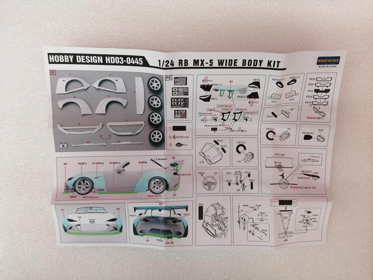 Hobby Design Garage Kit RB Mazda MX-5 Wide Body Kit - Banzai Thrifting | BanzaiHobby