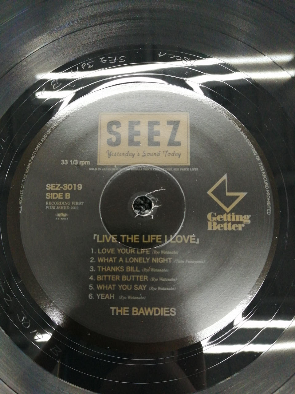 SEEZ THE BAWDIES / LIVE THE LIFE I SEZ-3019
