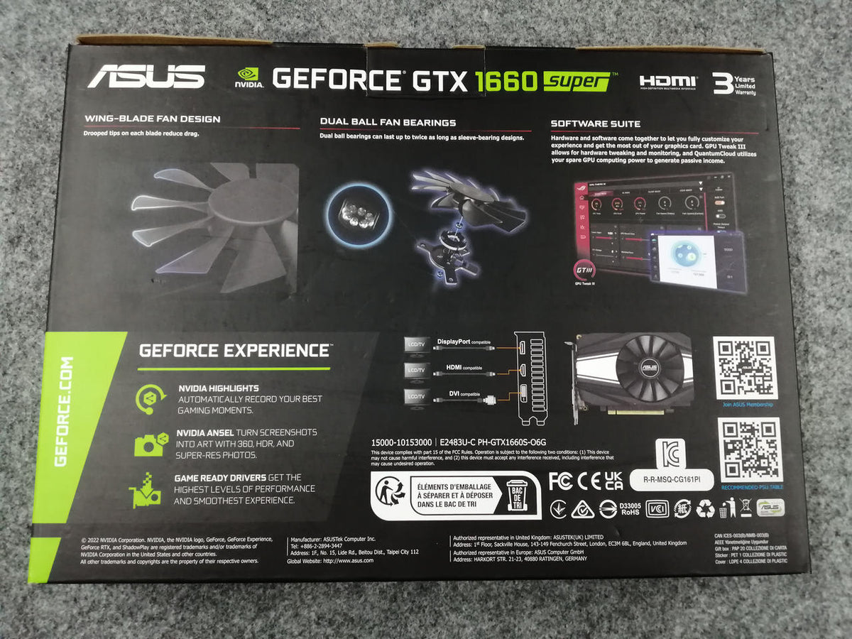 ASUS Graphics Card: PH-GTX1660S-O6G