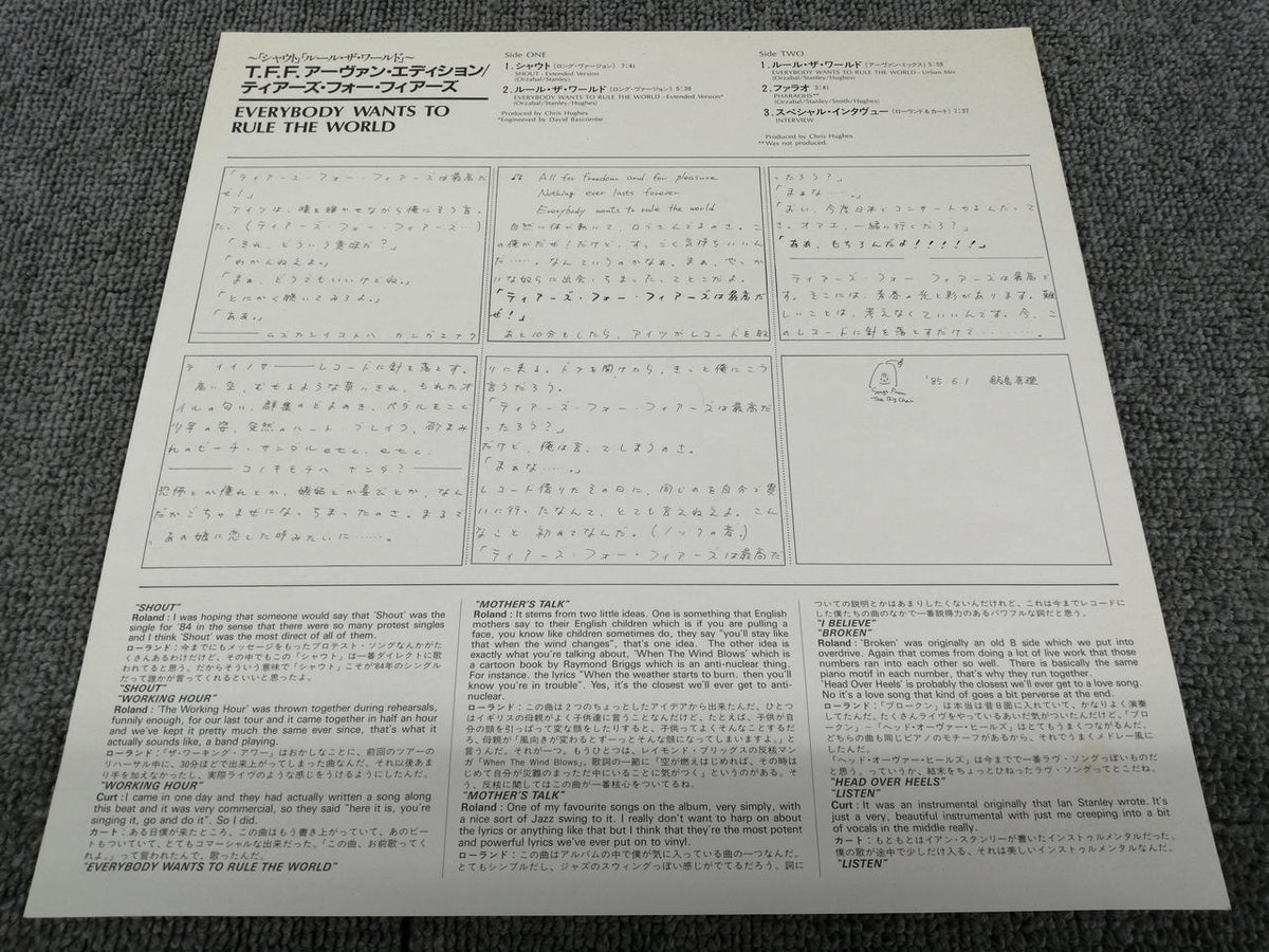 MERCURY TEARSFORFEARS/EVERYBODYWANTSTO 15PP-49