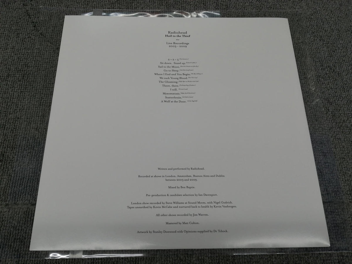 XL RECORDINGS RADIOHEAD/HAIL TO THE THIEF(LI XL 1563LP