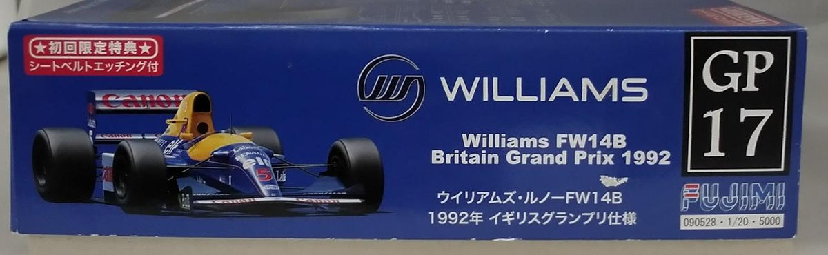 FUJIMI Williams-Renault FW14B 1992 1/20 WILLIAMS FW14B