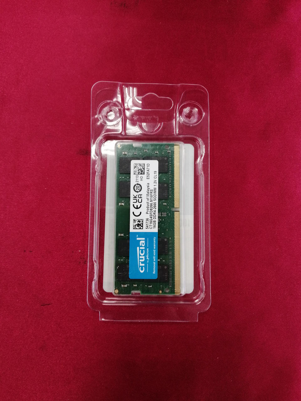 CRUCIAL Memory CT16G4SFD8266. M16FRS