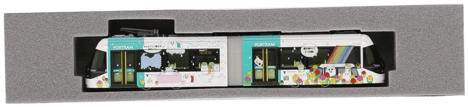 KATO 14-801-8 Toyama Light Rail TLR0603 Toyama Green Tram - BanzaiHobby