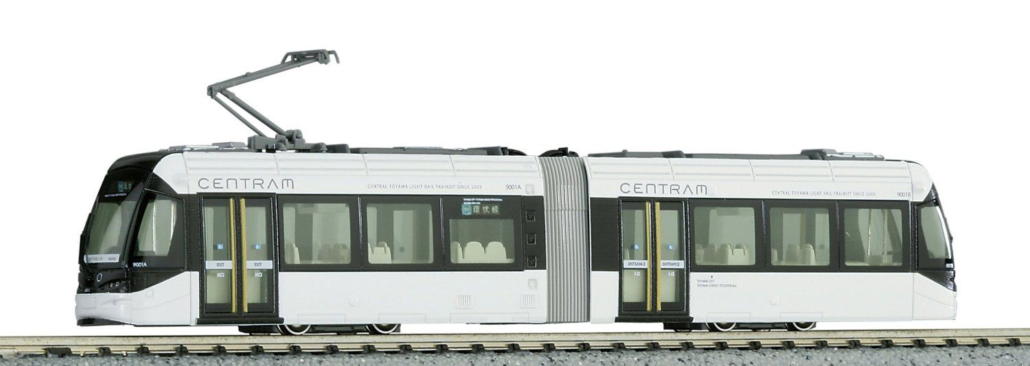KATO 14-802-1 Toyama City Loop Line Train 9001 White Centrum - BanzaiHobby