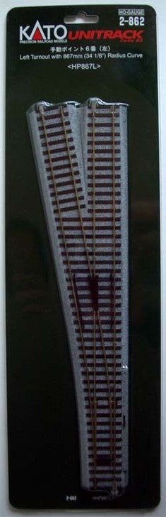 KATO 2-862 #6 Manual Left-Hand Turnout - BanzaiHobby